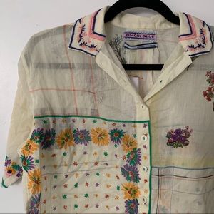 UO Embroidered Blouse